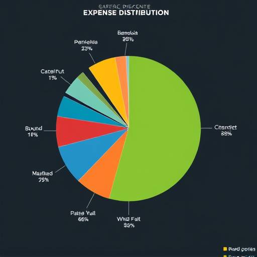 Gr&radic;&deg;fico circular mostrando la distribuci&radic;&ge;n de gastos en diferentes categor&radic;&ne;as