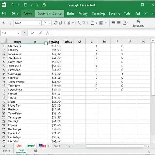 Hoja de c谩lculo para seguimiento de gastos