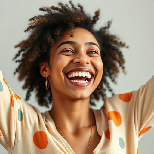 Persona sonriendo y celebrando sus logros financieros