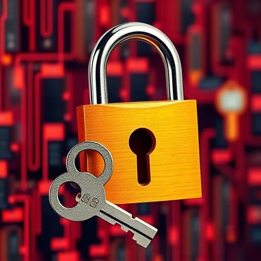 Representaci贸n visual de un candado y una llave, simbolizando la seguridad de los datos.