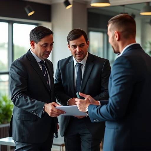 Un grupo de personas colaborando en una mesa, discutiendo estrategias financieras, simbolizando el asesoramiento y la comunidad financiera.