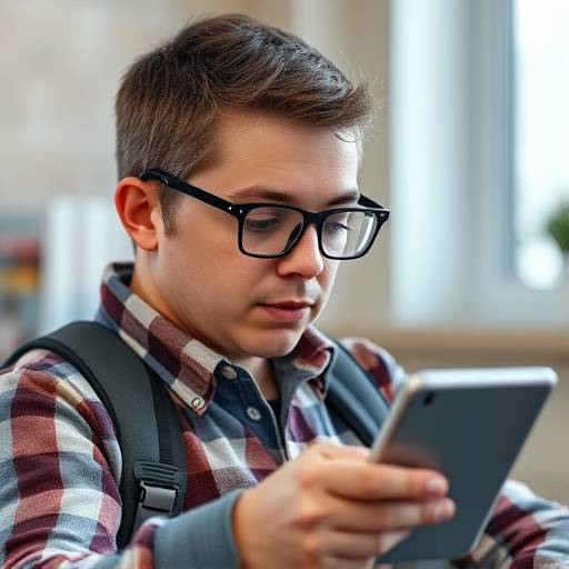 Un usuario utilizando un lector de pantalla para navegar por un sitio web, ilustrando la importancia de la accesibilidad digital